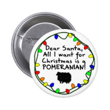 Dear Santa Pomeranian Pin