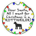 Dear Santa Rottweiler Stickers
