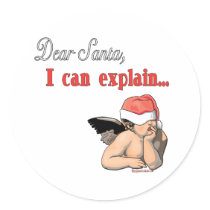Dear Santa Round Stickers - Customised