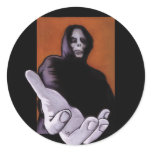 Death Goes In Fear of What It Cannot Be Round Stickers