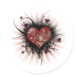 Death heart stickers