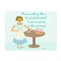 Death Metal Housewife Post Card