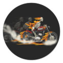 Death Metal Motorbike Riders Rubber burn stickers