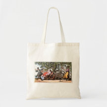 Death Takes a Lunch Tote Bags