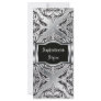 Debonair Damask Black, White, Silver Rack Card Template