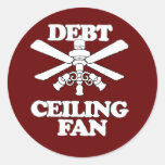 DEBT CEILING FAN Faded.png Round Sticker