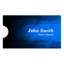 Debt Collector - Modern Dark Blue Business Cards
