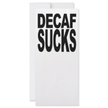 Decaf Sucks Custom Rack Cards