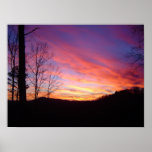 December sunset North Carolina posters