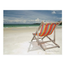 Deck Chair On The White Sand Of Samui Beach Postcards