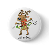Deck the Halls Button
