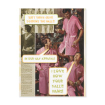 Deck the Halls funny gay Xmas postcard