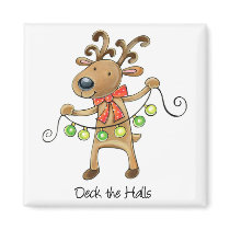 Deck the Halls Fridge Magnet