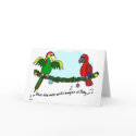 Deck the Halls Parrot Christmas Card