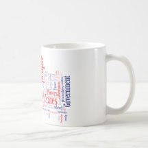 Declaration of Independance Word Cloud Mugs