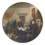 Declaration of Independence by John Trumbull Round Sticker