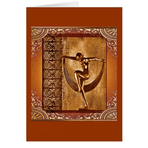 Deco art greeting card Zazzle