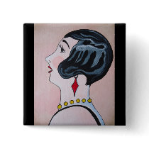Deco Diva Pinback Buttons