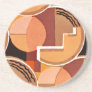 Deco Geometric in Oranges Coaster
