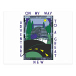Deco Great New Adventure Postcard
