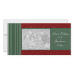 Deco Rich Red and Green Holiday Photo Cards photo cards