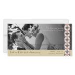 Deco Rings Band Wedding Thank You Photo Card