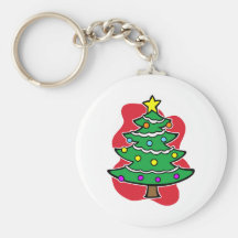 Decorated Christmas Tree Key Chain