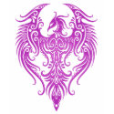 Decorated Purple Tribal Phoenix t-shirts