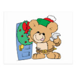 decorating for christmas teddy bear design post cards