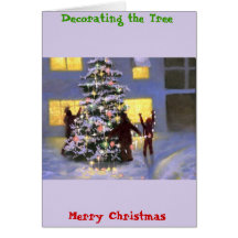 Decorating The Tree Greeting Card