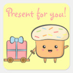 Decoration - kawaii cupcake with rainbow sprinkles stickers