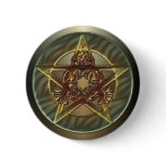 Decorative Autumn Shades Pentacle Buttons