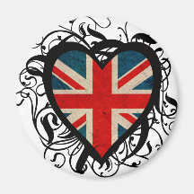 Decorative British Heart Fridge Magnets