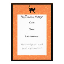 Decorative Cat Halloween Invitation