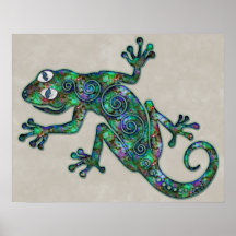 Decorative Chameleon Posters