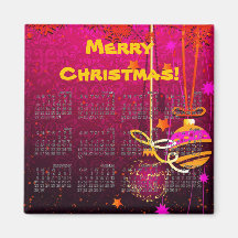 Decorative Christmas Calendar 2013 Magnet