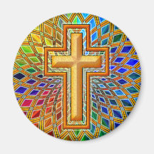 DECORATIVE CROSS REFRIGERATOR MAGNET