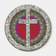 DECORATIVE CROSS REFRIGERATOR MAGNET