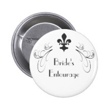 Decorative Fleur de Lis Brides Entourage Button