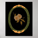 Decorative Gold And Green Frame posters