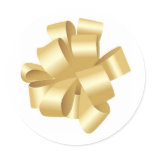 Decorative Gold Pulled Ribbon Bow stickers