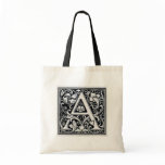 Decorative Letter "A" Woodcut Woodblock Inital bags