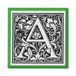 Decorative Letter "A" Woodcut Woodblock Inital Fridge Magnets