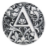 Decorative Letter "A" Woodcut Woodblock Inital stickers