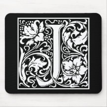 Decorative Letter Initial “J” Mouse Pads
