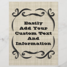 Decorative Linen Paper Flyer