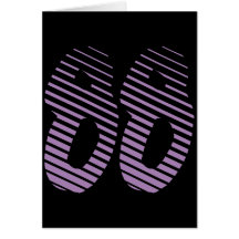 DECORATIVE NUMBER 88 CARD