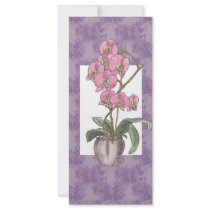 Decorative Orchid Design Rack Cards