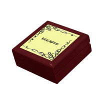 Decorative Recipe Gift Box with Black and Yellow