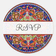 Decorative Vintage RSVP Stickers
